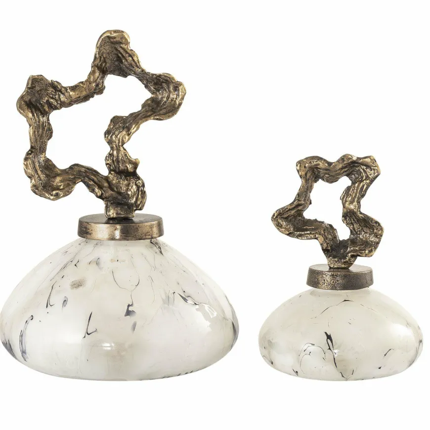PTMD Ornament Maryan Parelvormig met aluminium deksel L