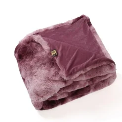 PTMD Plaid Linde Burgundy faux fur in giftbox