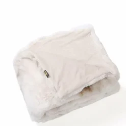 PTMD Plaid Linde Offwhite faux fur in giftbox