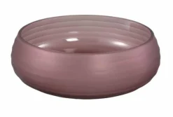 PTMD Schaal Nadah Roze met geribbeld mat glas