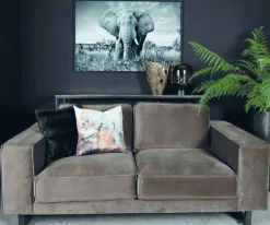 PTMD Schilderij Melani Glass Art olifant groot