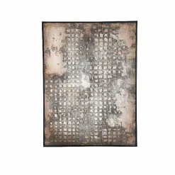 PTMD Schilderij Pathe Brown canvas rough pattern rechthoek
