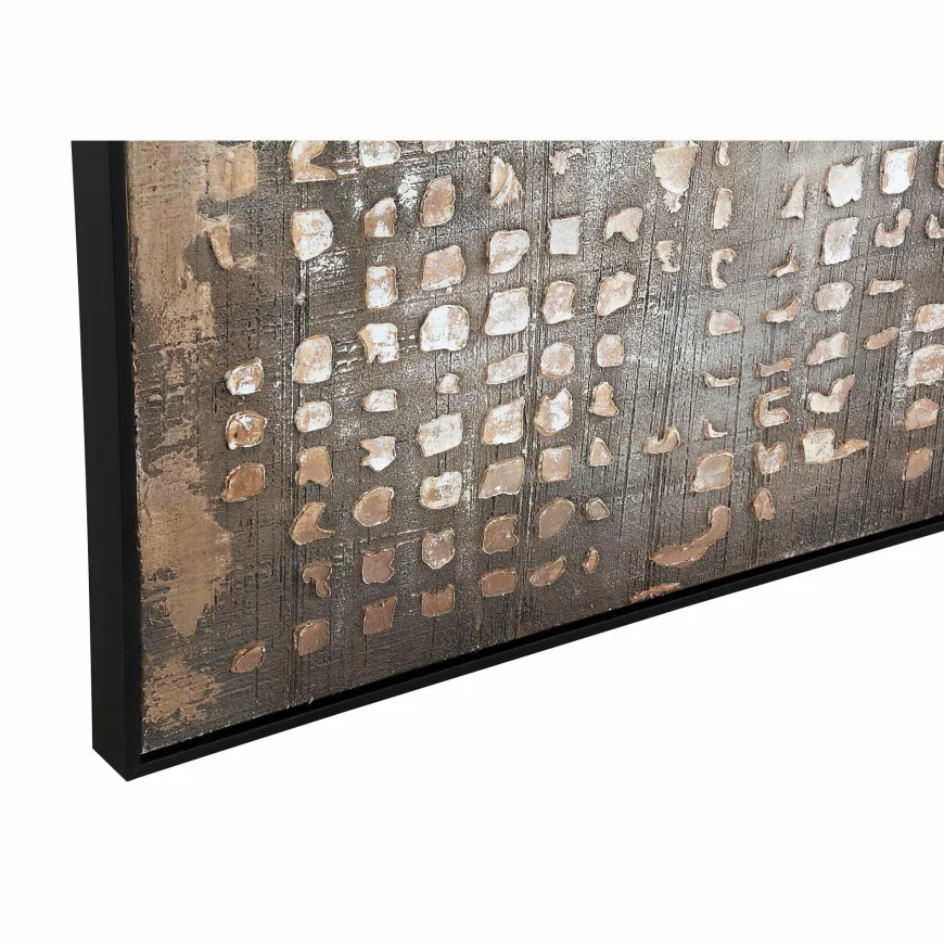 PTMD Schilderij Pathe Brown canvas rough pattern rechthoek