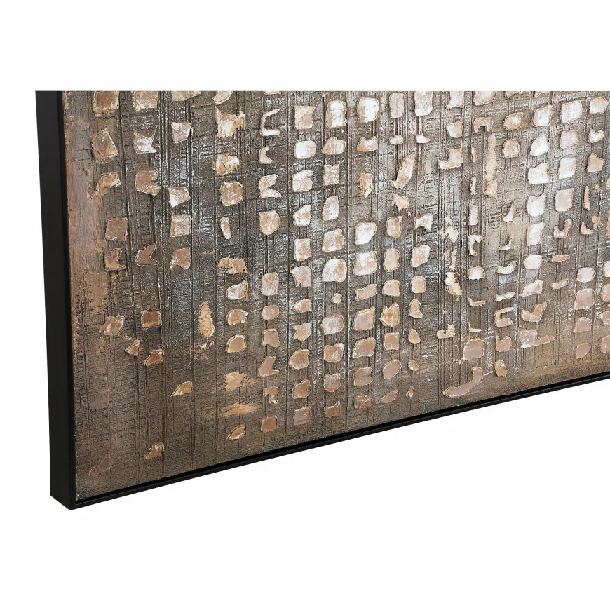 PTMD Schilderij Pathe Brown canvas rough pattern vierkant