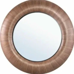 PTMD Spiegel Gezzy Natural wooden curl frame rond