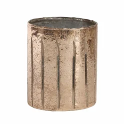PTMD Theelicht Lisa Rose goud glas - Diverse afmetingen