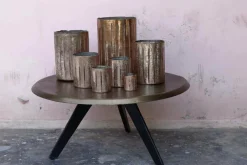 PTMD Theelicht Lisa Rose goud glas - Diverse afmetingen