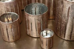 PTMD Theelicht Lisa Rose goud glas - Diverse afmetingen