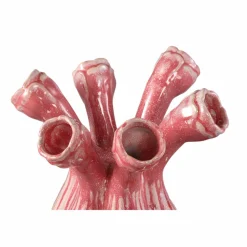 PTMD Vaas Annmarie Light Pink ceramic flower shape tubes L
