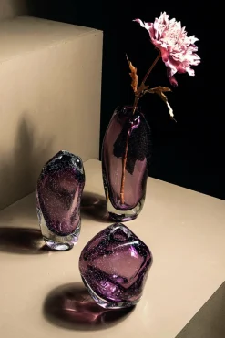 PTMD Vaas Bryce Paars dik organisch glas rond laag
