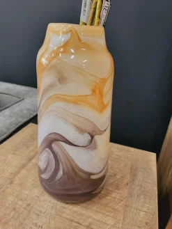 PTMD Vaas Evodie oranje met rode marmeren effect M