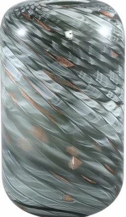 PTMD Vaas Kelsh Grijs Waves glas mixed rond L