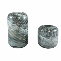 PTMD Vaas Kelsh Grijs Waves glas mixed rond L