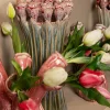 PTMD Vaas Tulips Mint Green ceramic tulip shaped S