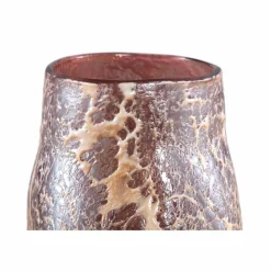 PTMD Vaas Xamery rood dik glas vase bubble waves L