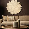 PTMD Wandornament Ceanna Crème MDF Wavy rond L