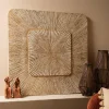 PTMD Wandornament Dishita Crème vierkant mdf S
