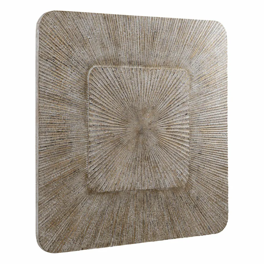 PTMD Wandornament Dishita Crème vierkant mdf M
