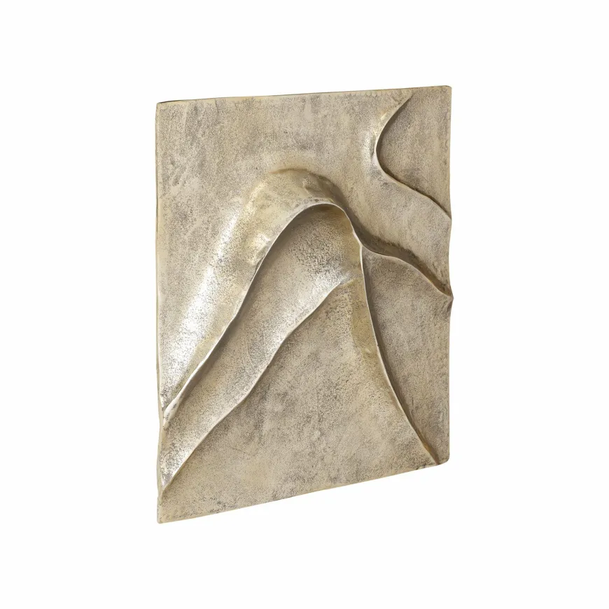 PTMD Wandornament Gihan goud alu wave lines M