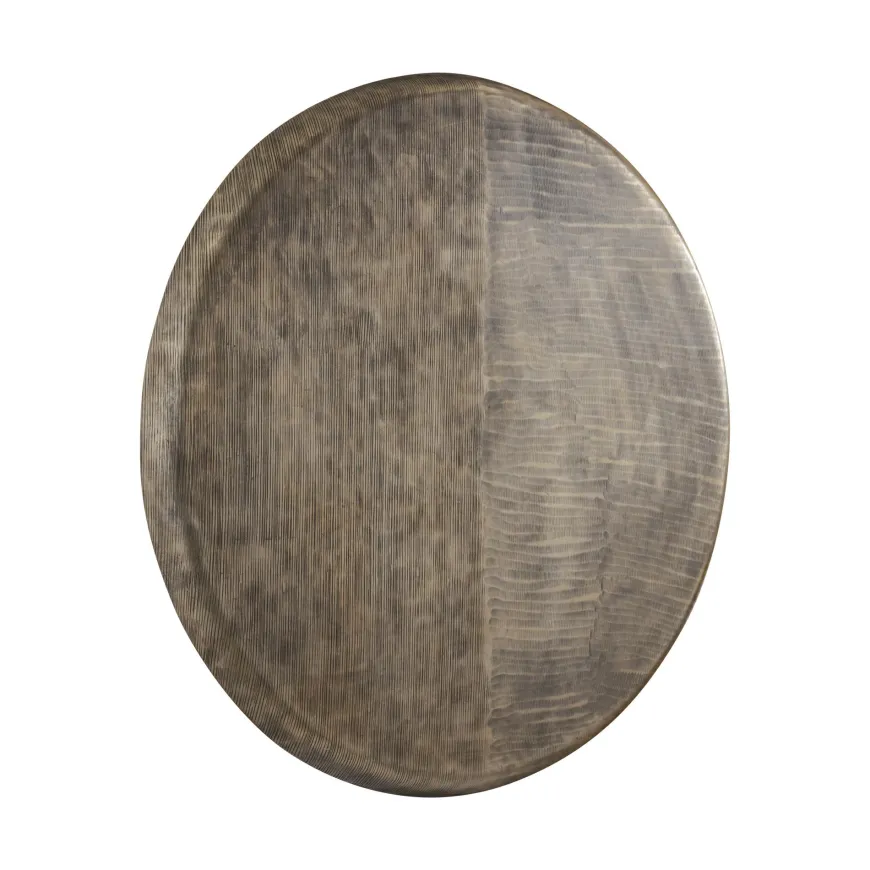 PTMD Wandornament Jowad Antiek Goud geribbed S - Ø60.5 cm