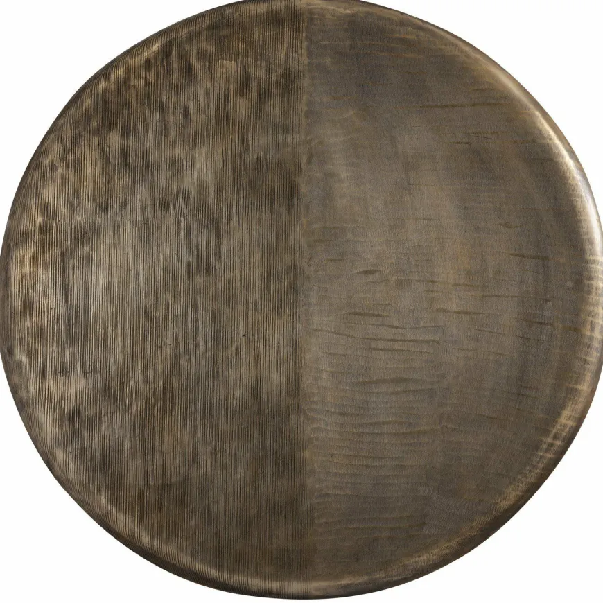 PTMD Wandornament Jowad Antiek Goud geribbed M - Ø80,5 cm