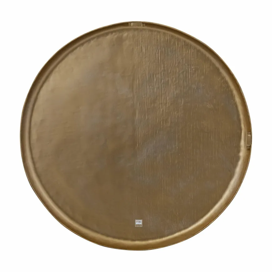 PTMD Wandornament Jowad Antiek Goud geribbed L - Ø 95 cm