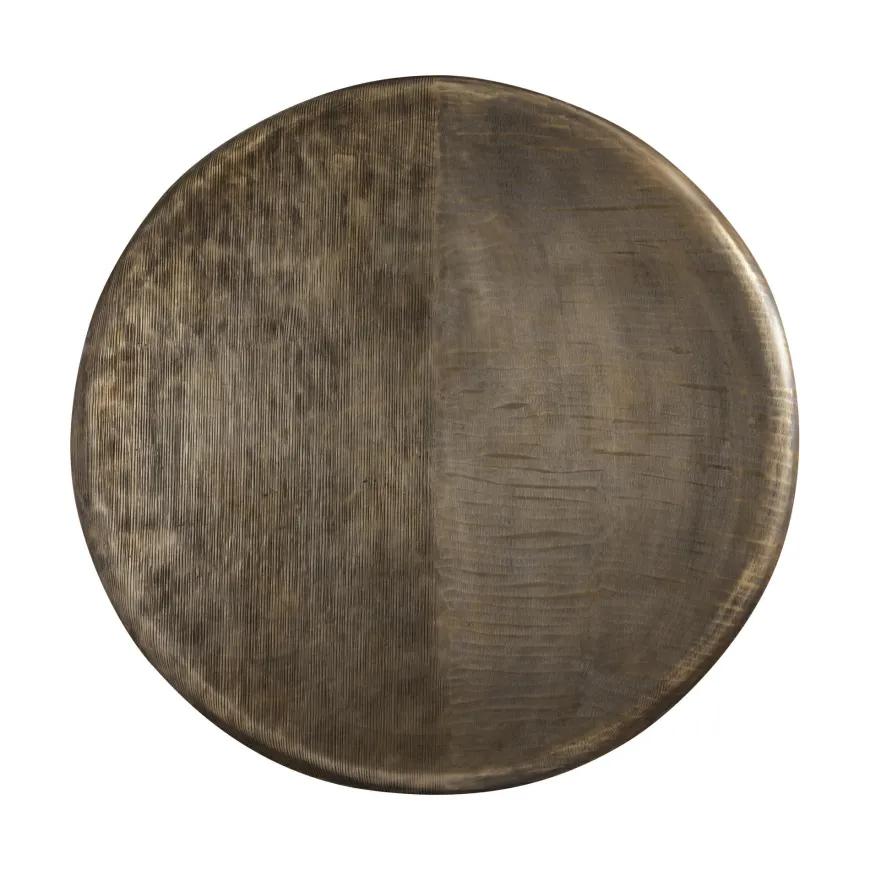 PTMD Wandornament Jowad Antiek Goud geribbed L - Ø 95 cm