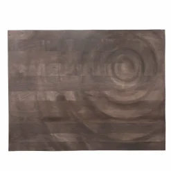 PTMD Wandornament Mattin Bruin mangohout rechthoekig met cirkels
