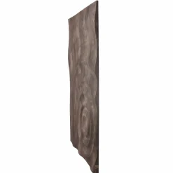 PTMD Wandornament Mattin Bruin mangohout rechthoekig met cirkels