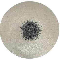 PTMD Wandornament Vojtech Wit rond bamboo L
