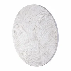PTMD Wandornament Wiktor Wit MDF rond swirl carved S
