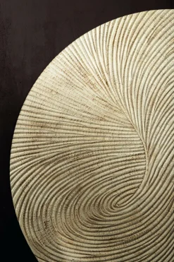 PTMD Wandornament Wiktor Wit MDF rond swirl carved L