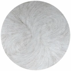 PTMD Wandornament Wiktor Wit MDF rond swirl carved XL