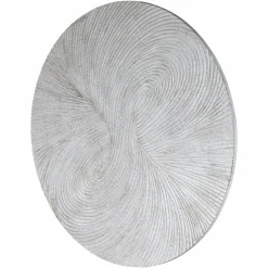 PTMD Wandornament Wiktor Wit MDF rond swirl carved XL