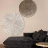 PTMD Wandornament Zapp Wit geribbeld rond L