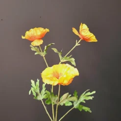 Pure Kunsttak Papaver X3 72 cm geel oranje
