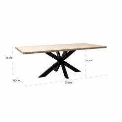 Richmond Interiors Avalon eettafel 230 cm