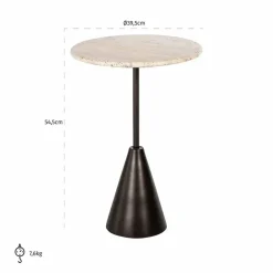 Richmond Interiors Avalon bijzettafel rond brons