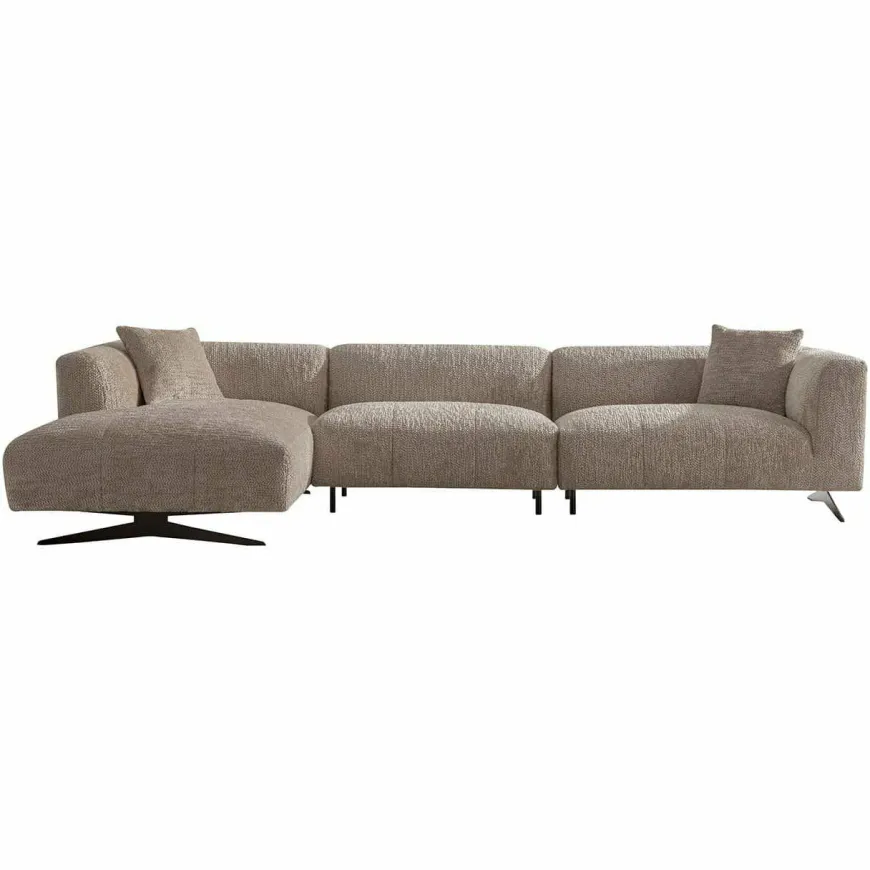 Richmond Interiors Bank Hoxton 3-zits + lounge links Be Lovely 170 Beige