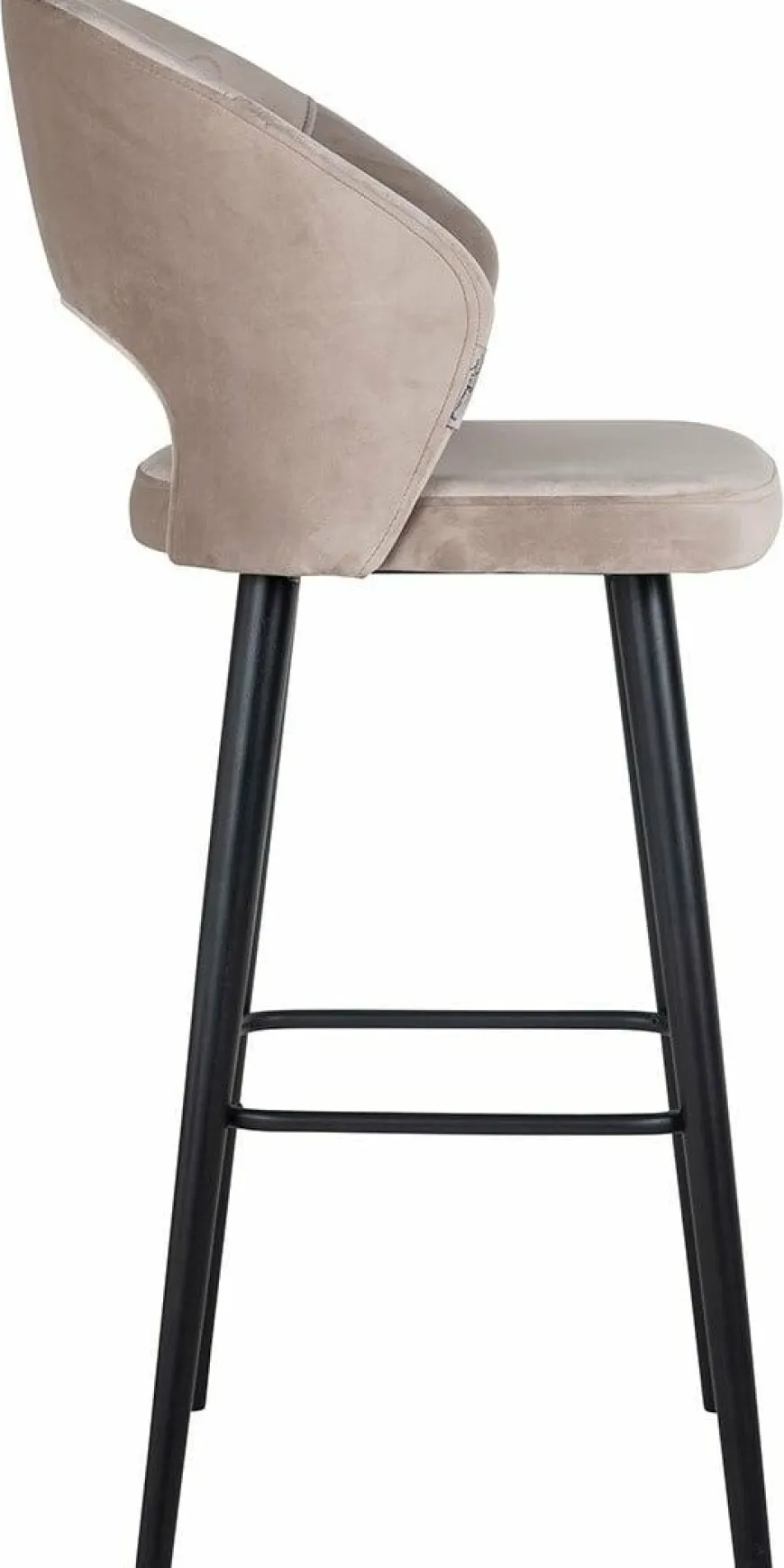 Richmond Interiors Barstoel Savoy khaki velvet - Showroommodel