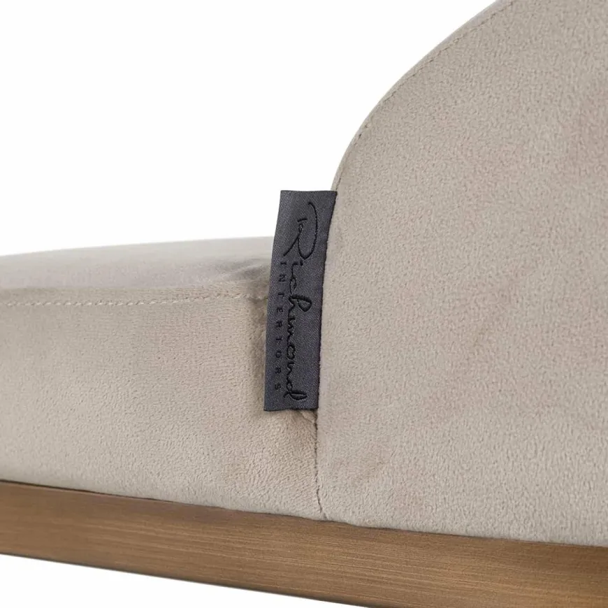 Richmond Interiors Barstoel Bolton khaki velvet geborsteld goud Khaki