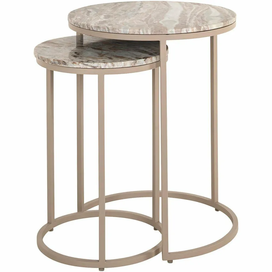 Richmond Interiors Bijzettafel Fairfax set van 2 Stone