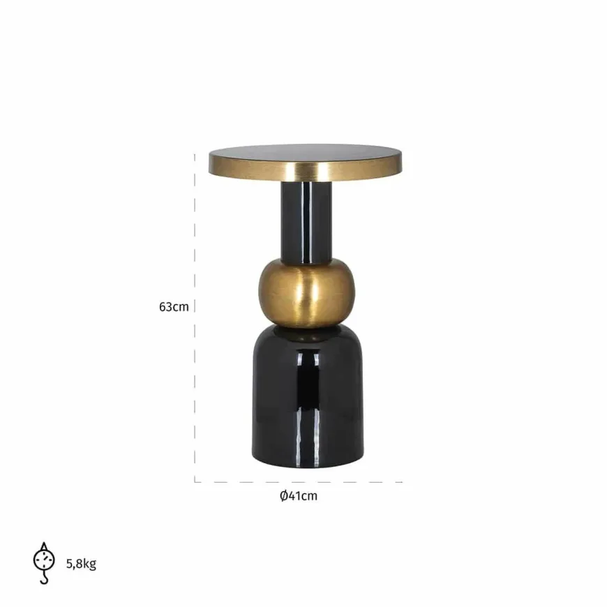 Richmond Interiors Bijzettafel Mose 41Ø (Black)