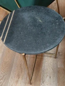 Richmond Interiors Bijzettafel Paige met marmeren top zwart