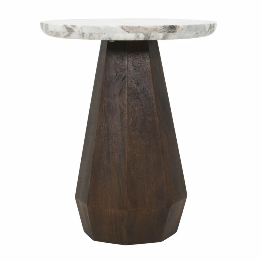 Richmond Interiors Bijzettafel Oberoy Blush beige 45Ø