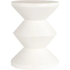 Richmond Interiors Bijzettafel Bloomstone Diablo 34Ø Wit
