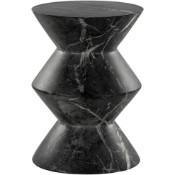 Richmond Interiors Bijzettafel Bosco faux zwart marmer Zwart