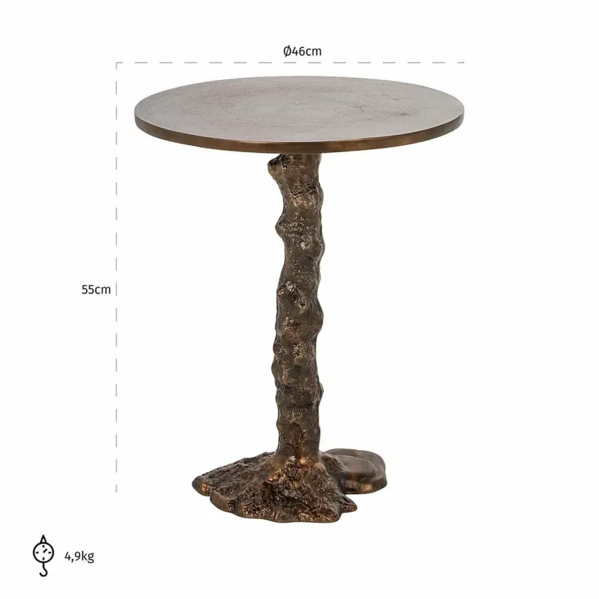 Richmond Interiors Bijzettafel Misty Bronze