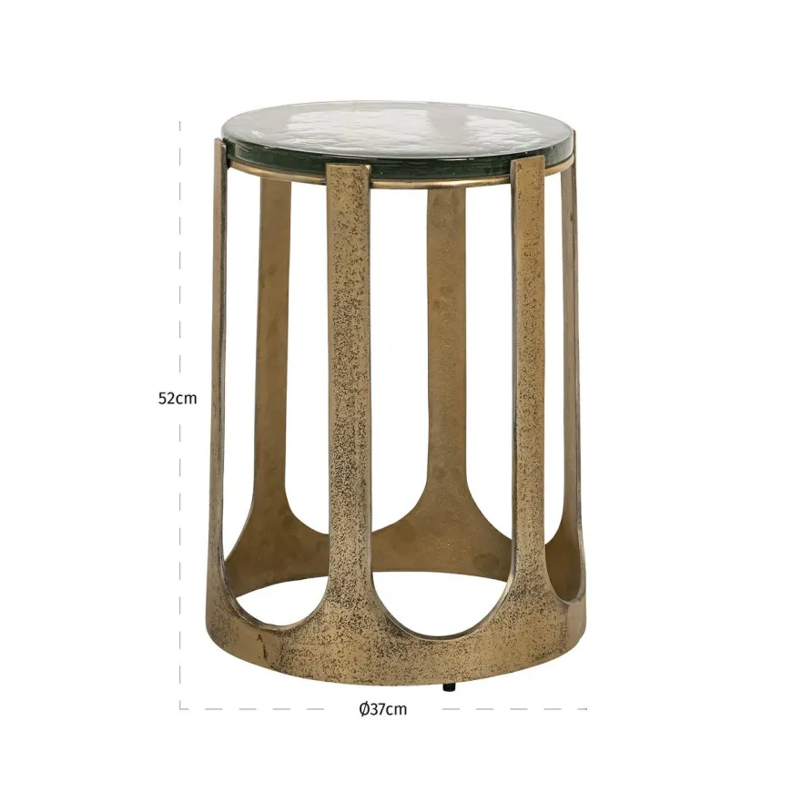 Richmond Interiors Bijzettafel Rixo goud