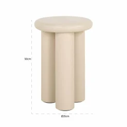 Richmond Interiors Bijzettafel Elbaz 35Ø beige